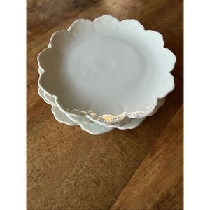 Antique Rosenthal Bavaria Porcelain Plates Malmaison Set of 3 White